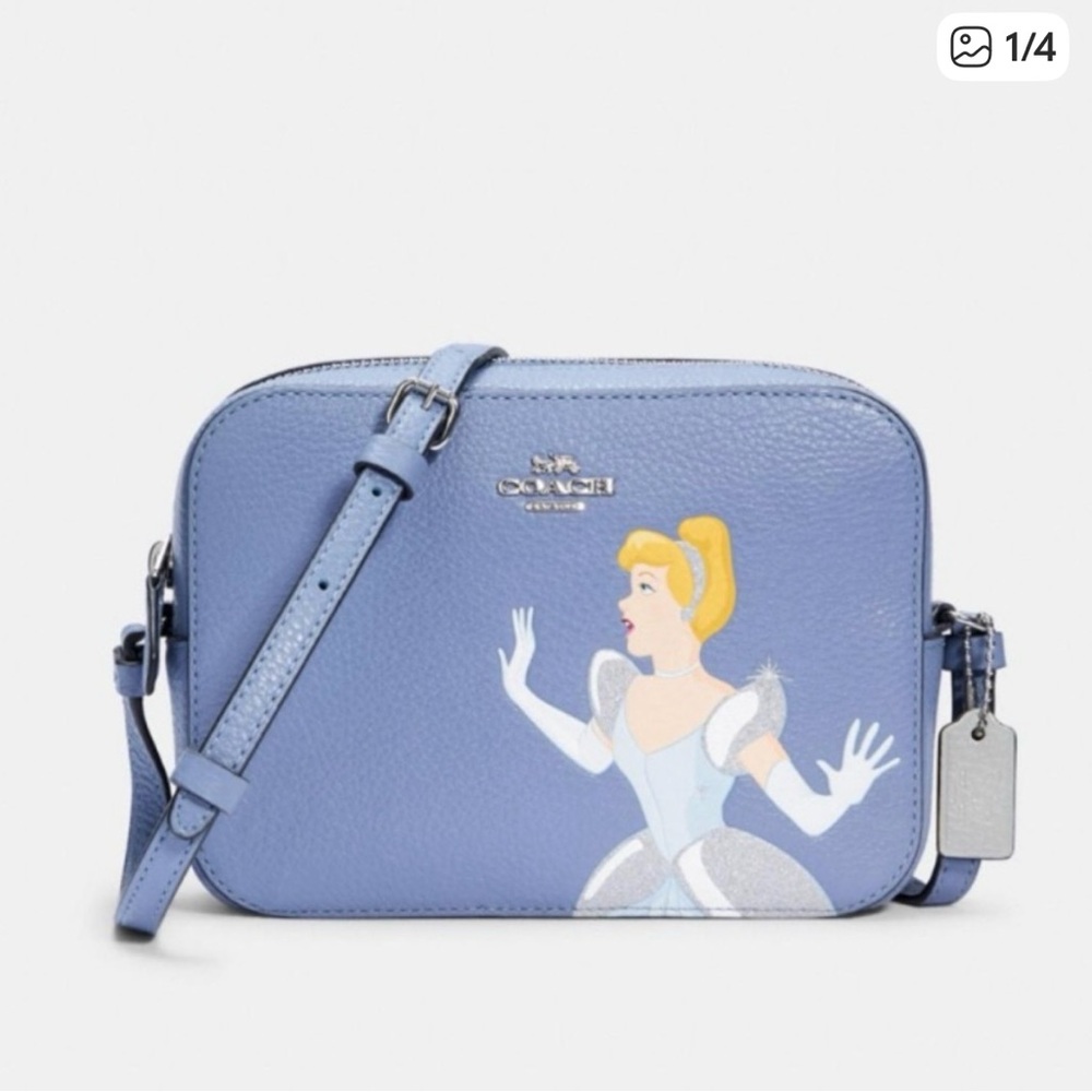 Coach x Disney  Blue Crossbody Bag with Cinderella Design